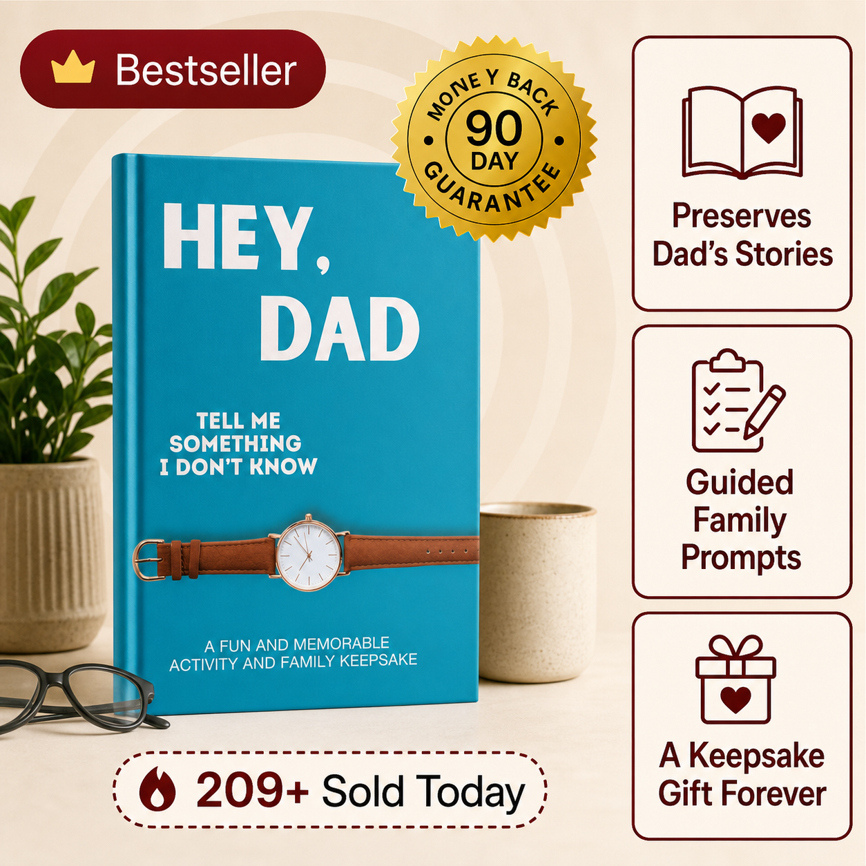 Hey Dad Memory Journal bestseller hero image