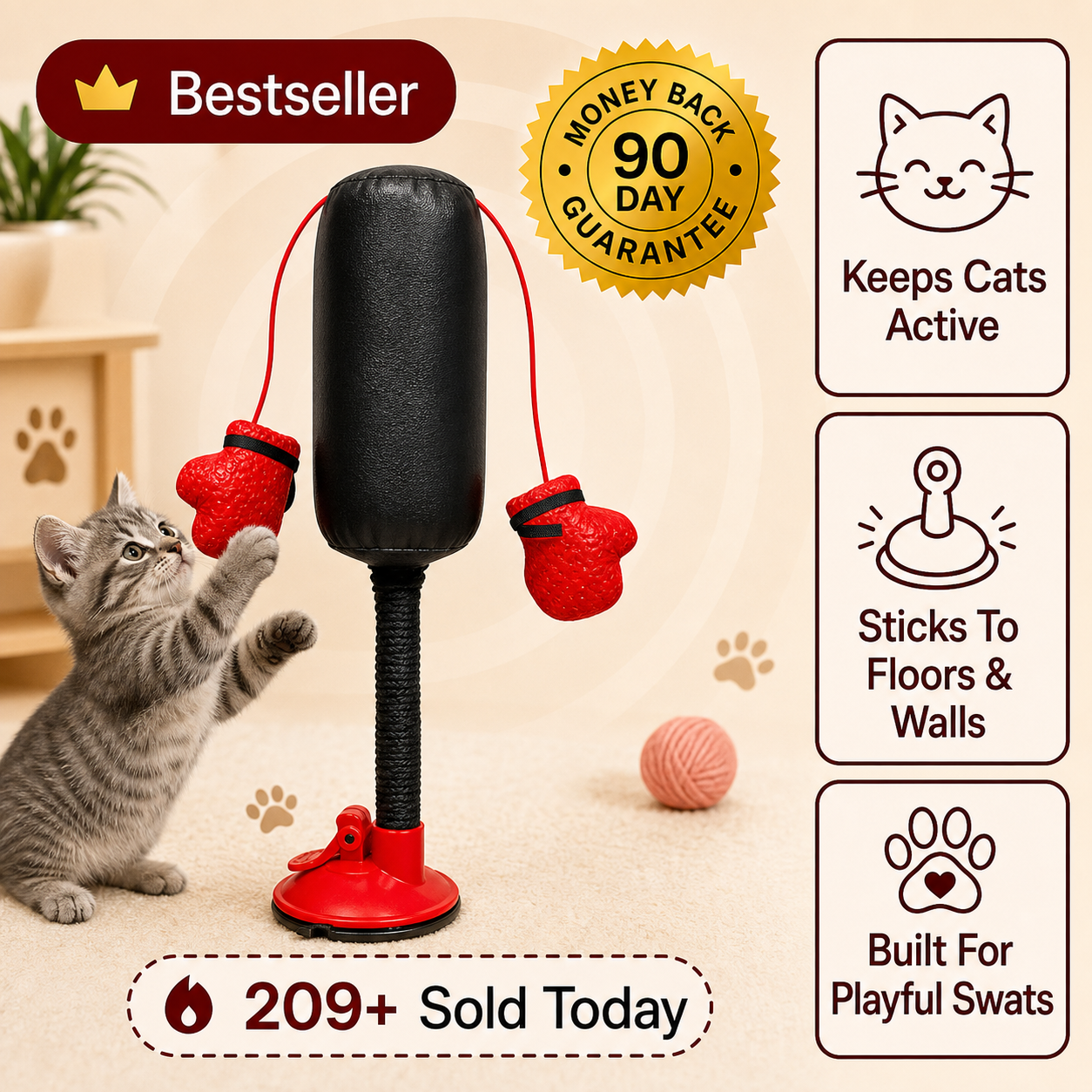 Mini Cat Punching Bag bestseller hero image
