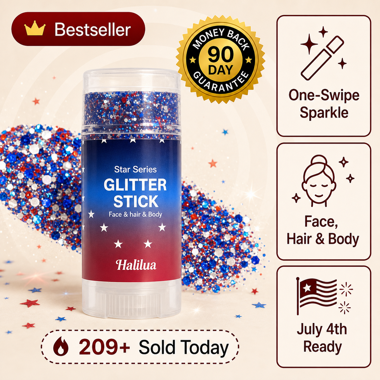 Patriotic Glitter Stick bestseller hero image