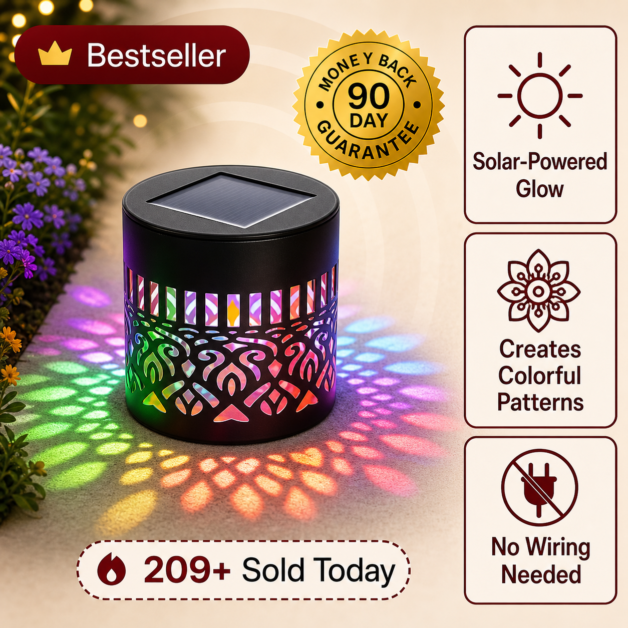 Solar Mandala Wall Light bestseller hero image