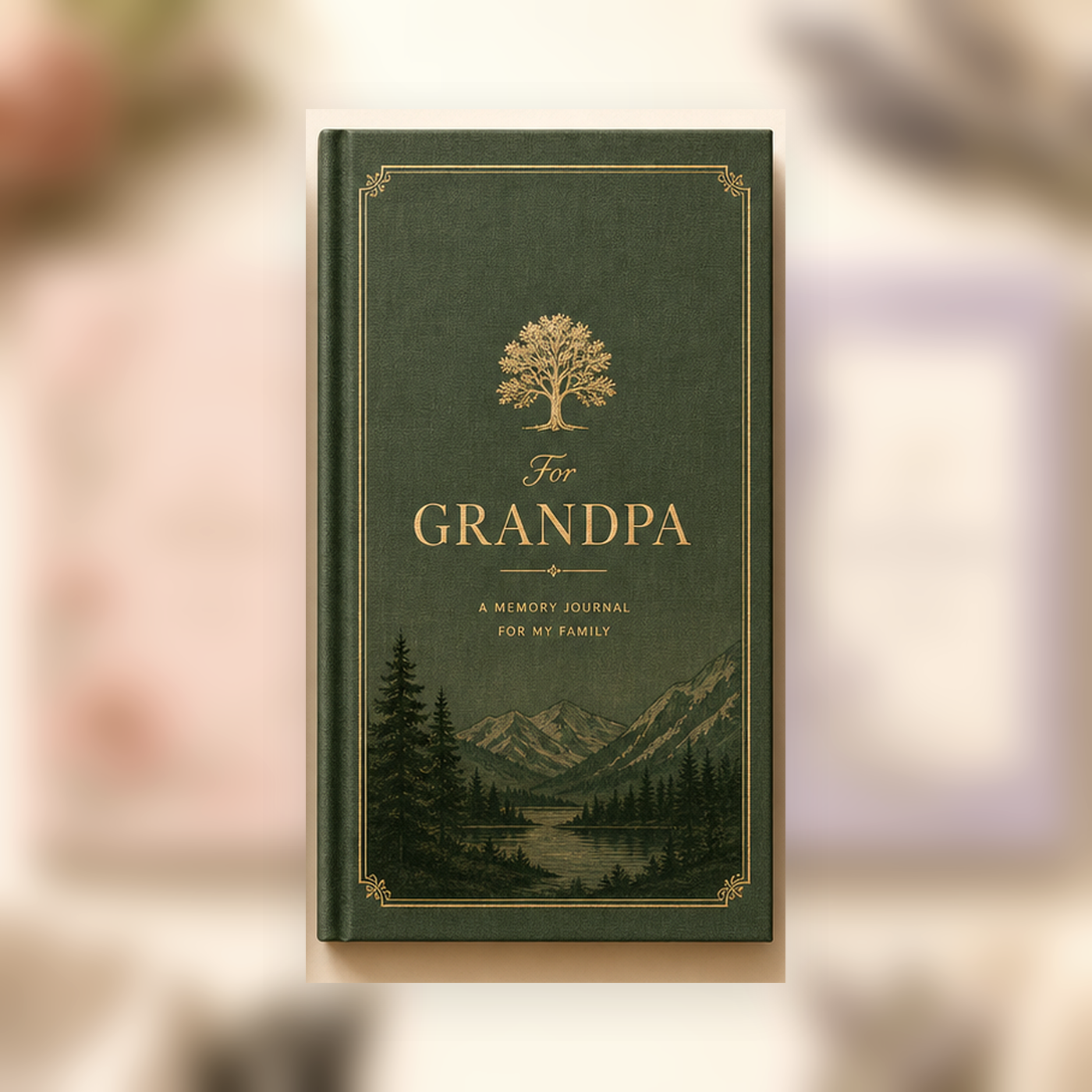 For Grandpa memory journal green heritage cover