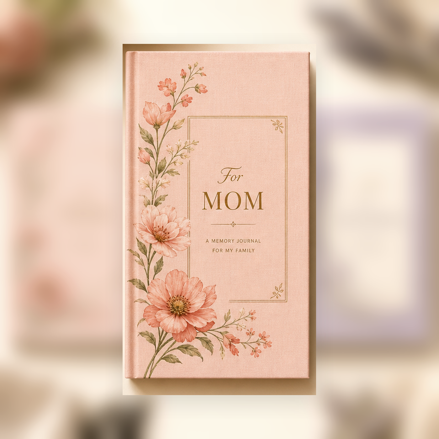 For Mom memory journal pink floral cover