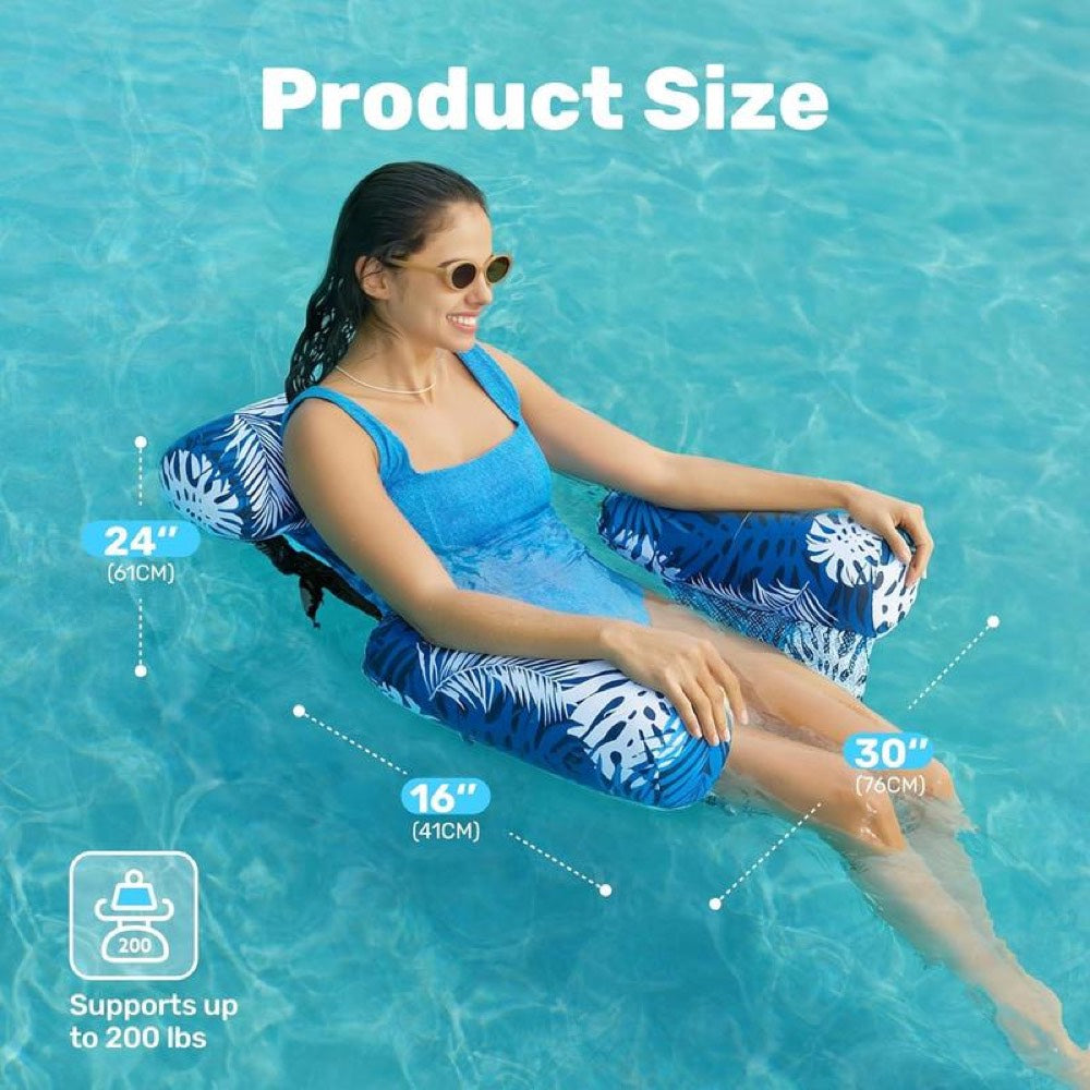 Pool chair product size in water
