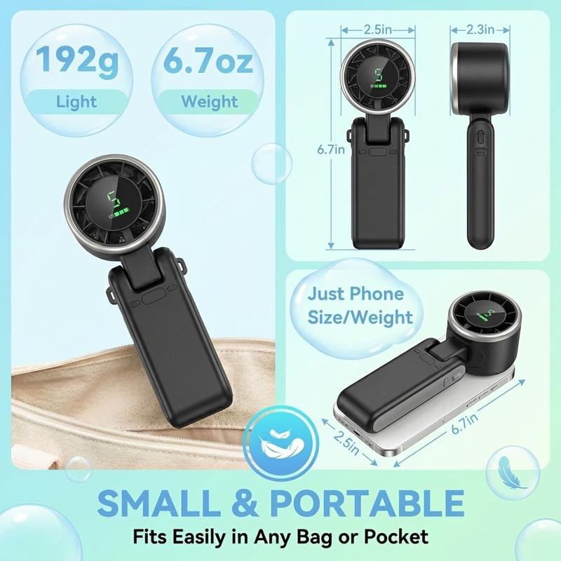 Portable turbo fan compact pocket size and weight