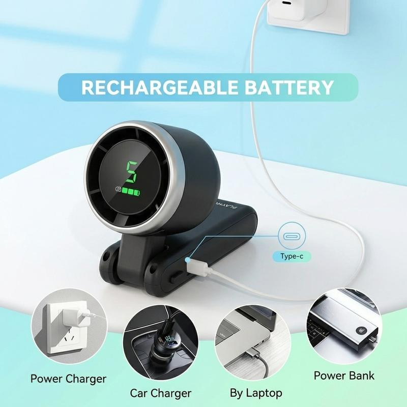 Portable turbo fan Type C rechargeable battery