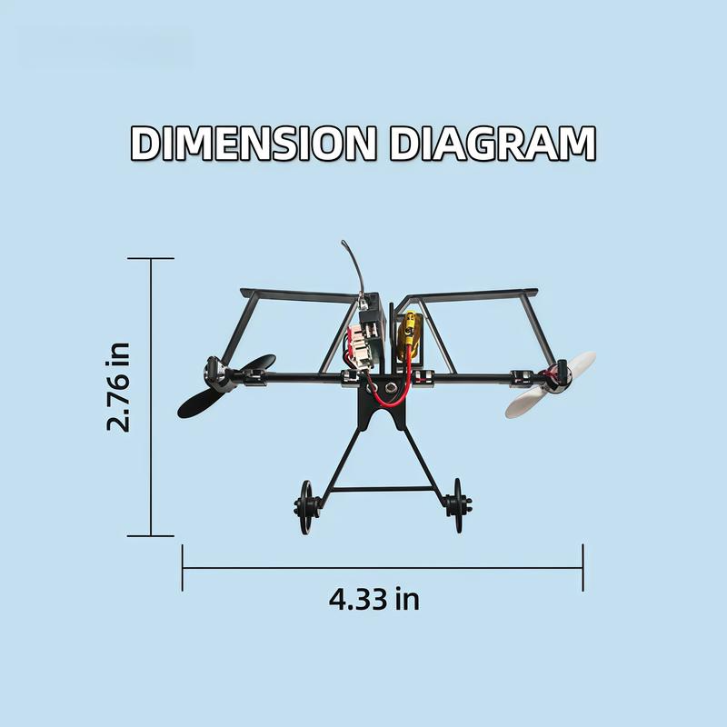 RC paper airplane kit component detail